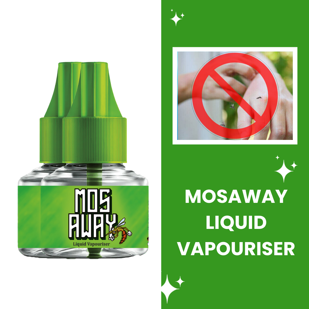 Mosaway Neem Liquid Vapouriser Mosquito Repellent | Pack of 3 Refills | 100% Natural Active Ingredients (Safe for Kids and Adults)